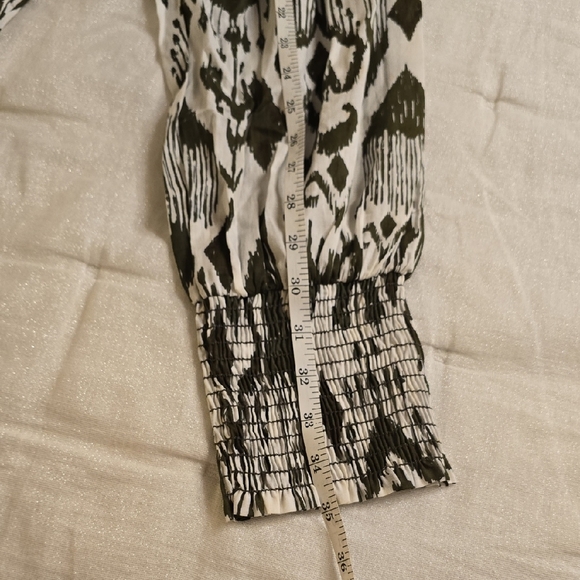 Misa Los Angeles Military Green and White Abstract Joggers - Picture 15 of 16